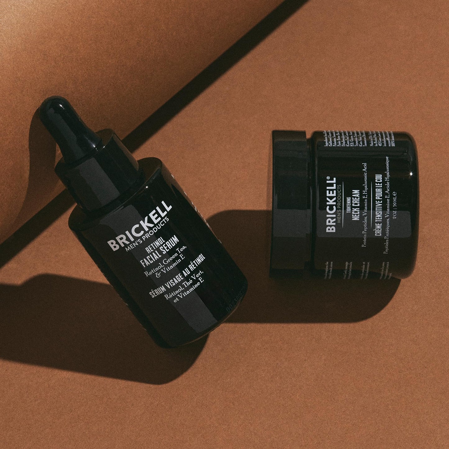 Brickell Men's Tightening Neck Routine For Men, Natural and Organic, Neck Cream For Tightening and Firming & Retinol Skin Care Serum Treatment, Men's Skincare Gift Set