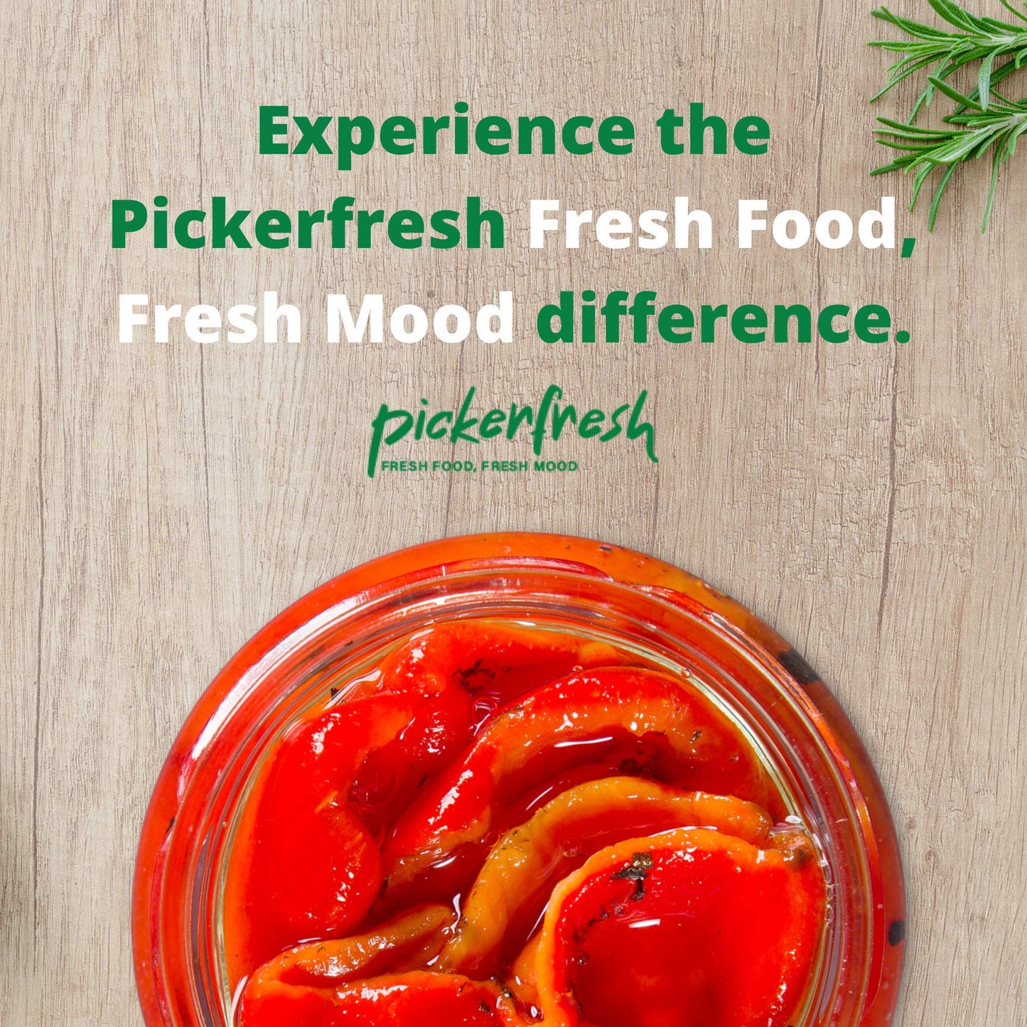 Pickerfresh Fire Roasted Red Peppers - Sweet & Tangy Peppers for Pasta & Pizza - Simple Ingredients - Non-GMO, No Artificial Color & No Preservatives - 16 oz