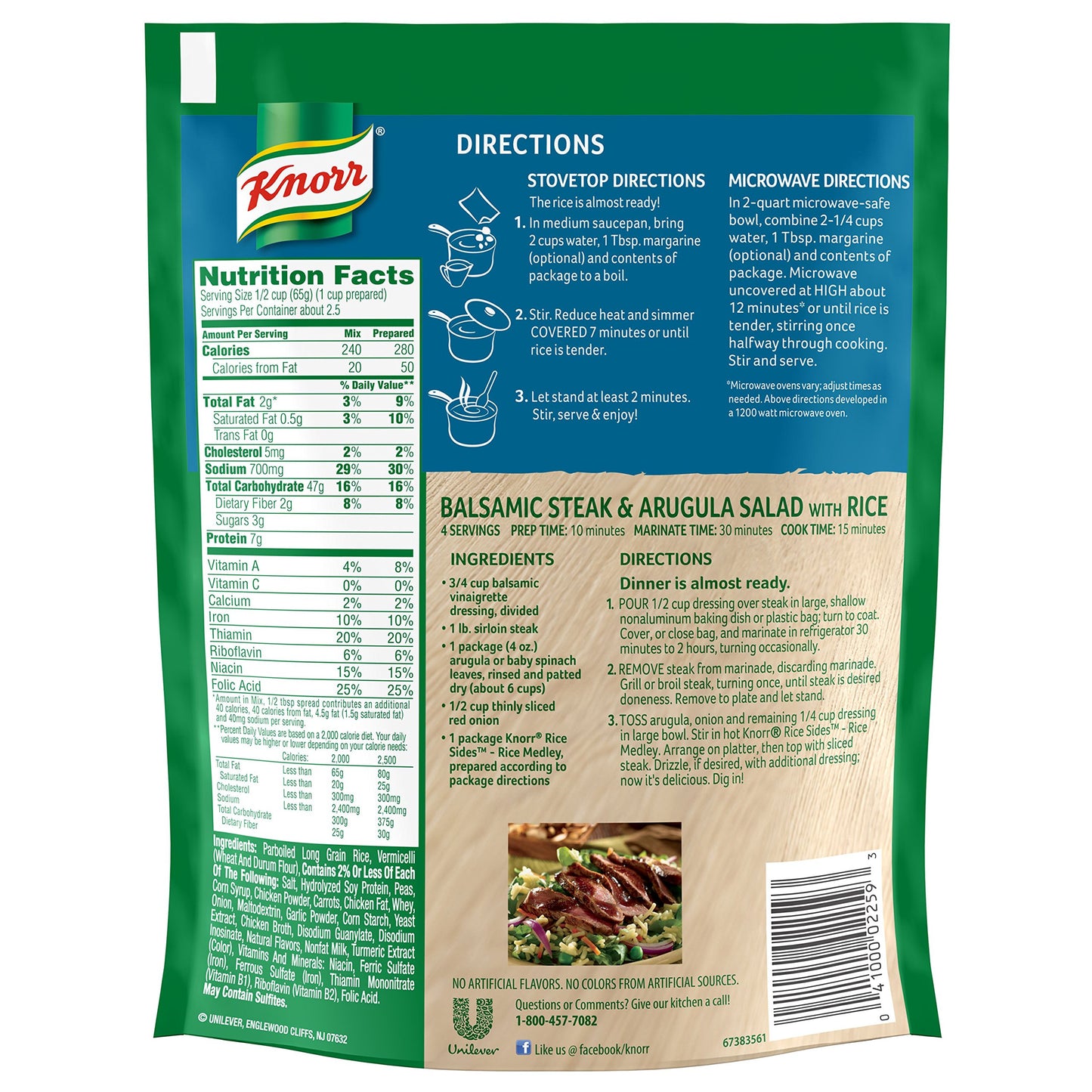 Knorr Rice Side Dish, Medley, 5.6 oz (pack of 12)