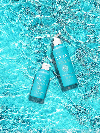 L'ANZA T.R.U.E. Clean Sustainable Shampoo - Rich with Aloe Vera and Rice Protein, Color Safe Daily Hair Care, Fragrance-Free, for Fresh Clean Hair