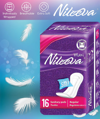 Care Maxi Sanitary Napkins Without Wings – (16 Pads) Ultra Soft, Super Absorbency & Individually Wrapped