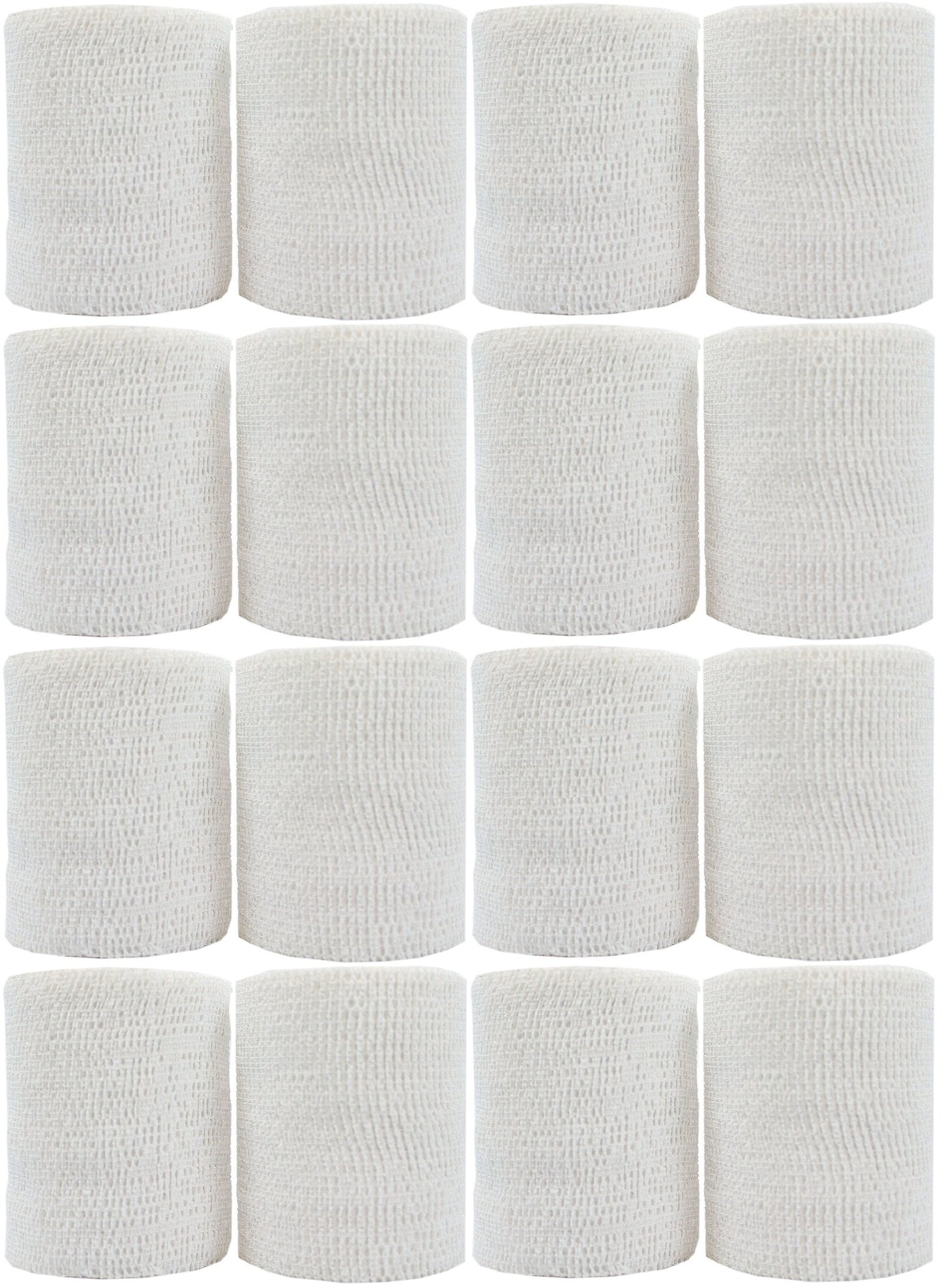 PowerFlex Self Adherent Tape, Latex, Athletic Tape, White, 3", 16 Rolls per Case