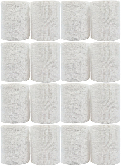 PowerFlex Self Adherent Tape, Latex, Athletic Tape, White, 3", 16 Rolls per Case