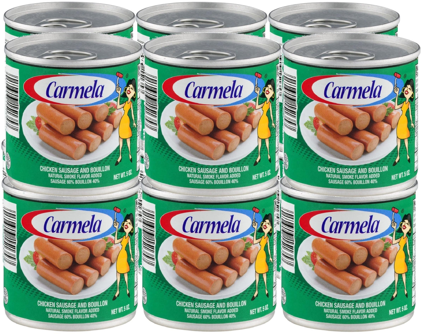 Carmela Chicken Vienna Sausage in Chicken Broth, Natural Smoke Flavor, 5 Ounce Can (12 Pack)