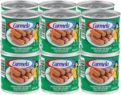 Carmela Chicken Vienna Sausage in Chicken Broth, Natural Smoke Flavor, 5 Ounce Can (12 Pack)