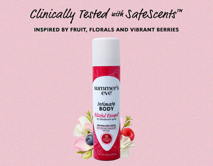 Summer's Eve Intimate Blissful Escape Dry Body Deodorant, 2 Ounce (Pack of 4)