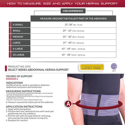 OTC Hernia Belt, Abdominal Umbilical Treatment, Select Series, Large