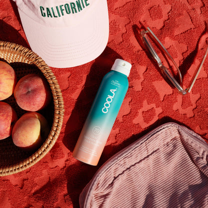 COOLA Organic Sunscreen SPF 70 Sunblock Spray, Dermatologist Tested Skin Care for Daily Protection, Vegan and Gluten Free, Peach Blossom