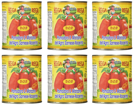 San Marzano Dop Authentic Whole Peeled Plum Tomatoes (6 Pack), 1.75 Pound (Pack of 6)