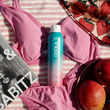 COOLA Organic Sunscreen SPF 50 Sunblock Spray, Dermatologist Tested Skin Care for Daily Protection, Vegan and Gluten Free, Guava Mango