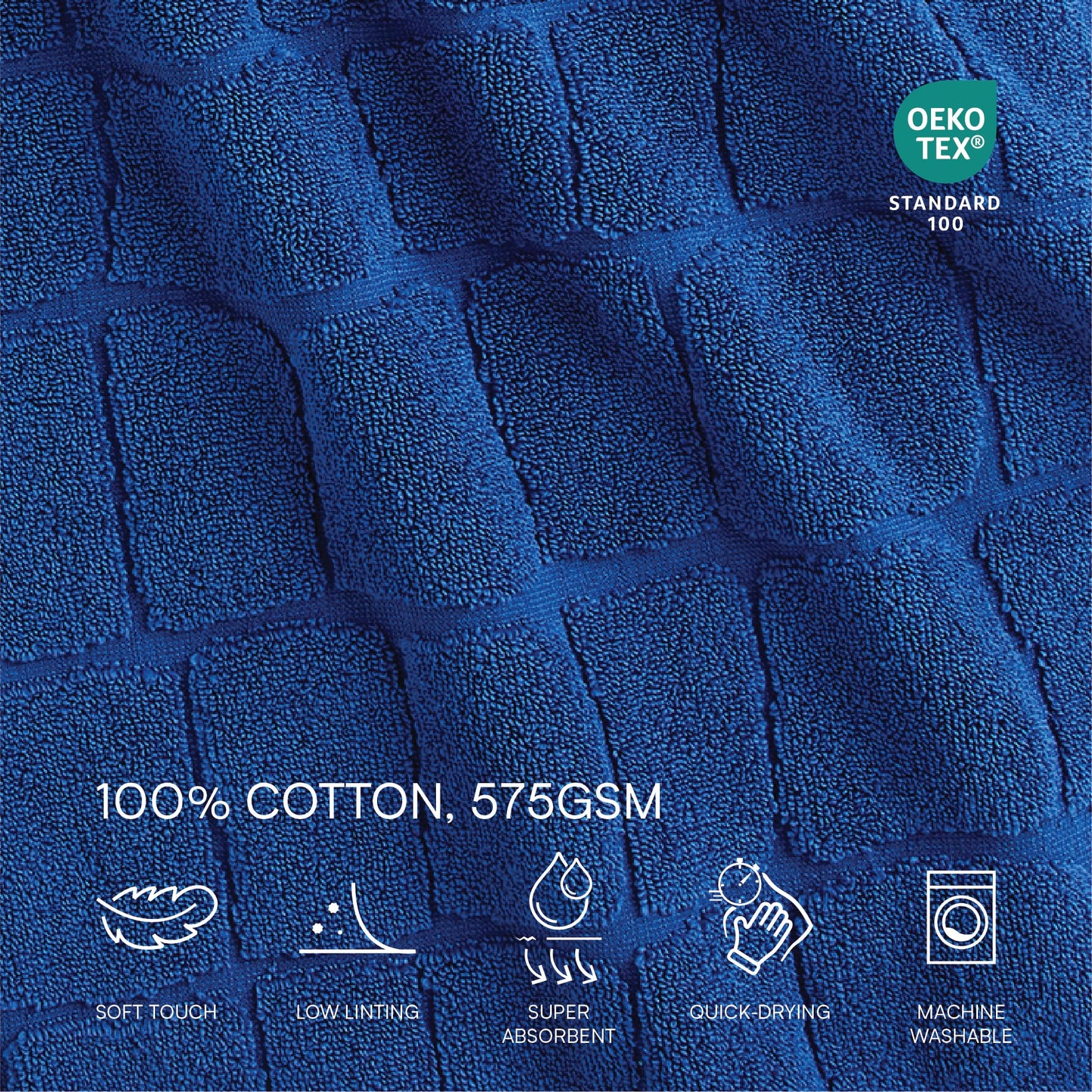 Lacoste Croc Scale 100% Cotton Towels – Highly Absorbent & Quick Drying, Premium Super Soft Bath Towel, Bathroom Essential, Gift for All Occasions, Machine Washable, Surf Blue, 13" x 13" Wash Cloth