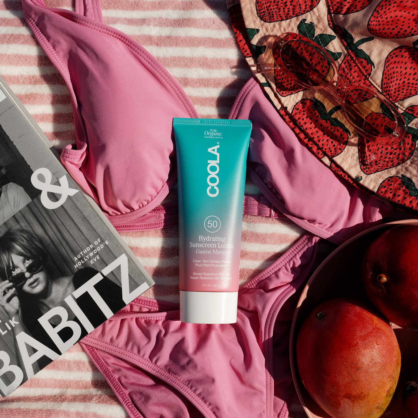 COOLA Organic Sunscreen SPF 50 Sunblock Body Lotion, Dermatologist Tested Skin Care for Daily Protection, Vegan and Gluten Free, Guava Mango, 5 Fl Oz