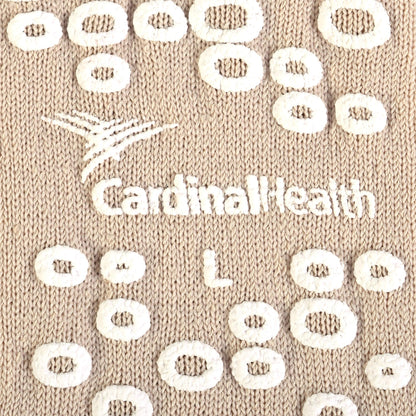 Cardinal Health 58125-TAN Terry in Single Tread Patient Safety Slippers, Tan, Large, Case of 48 Pairs