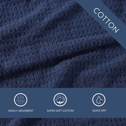 Tommy Bahama - Washcloths, Soft & Absorbent Cotton Towels, Low Linting & Fade Resistant, Oeko-Tex Certified (Northern Pacific Dark Blue, 12 Piece)