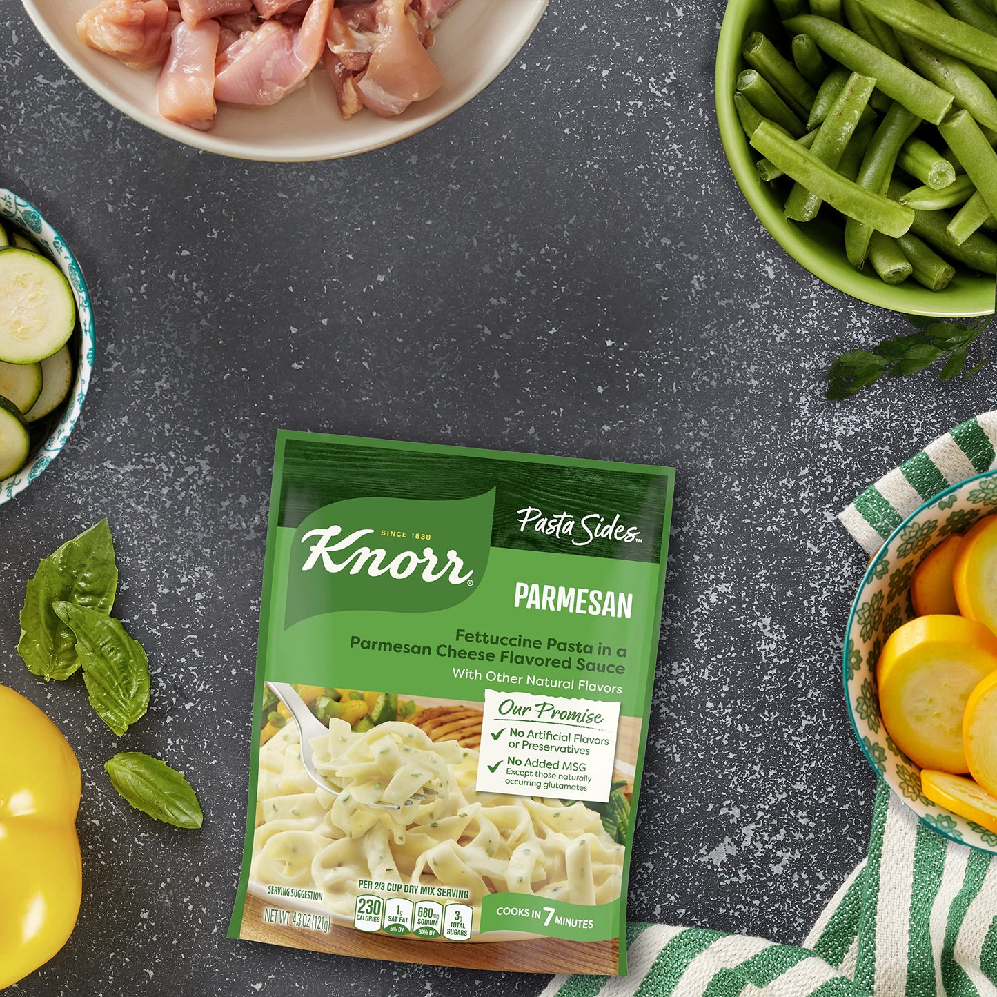 Knorr Pasta Sides Pasta Side Dish, Parmesan 4.3 Oz (Pack of 8)