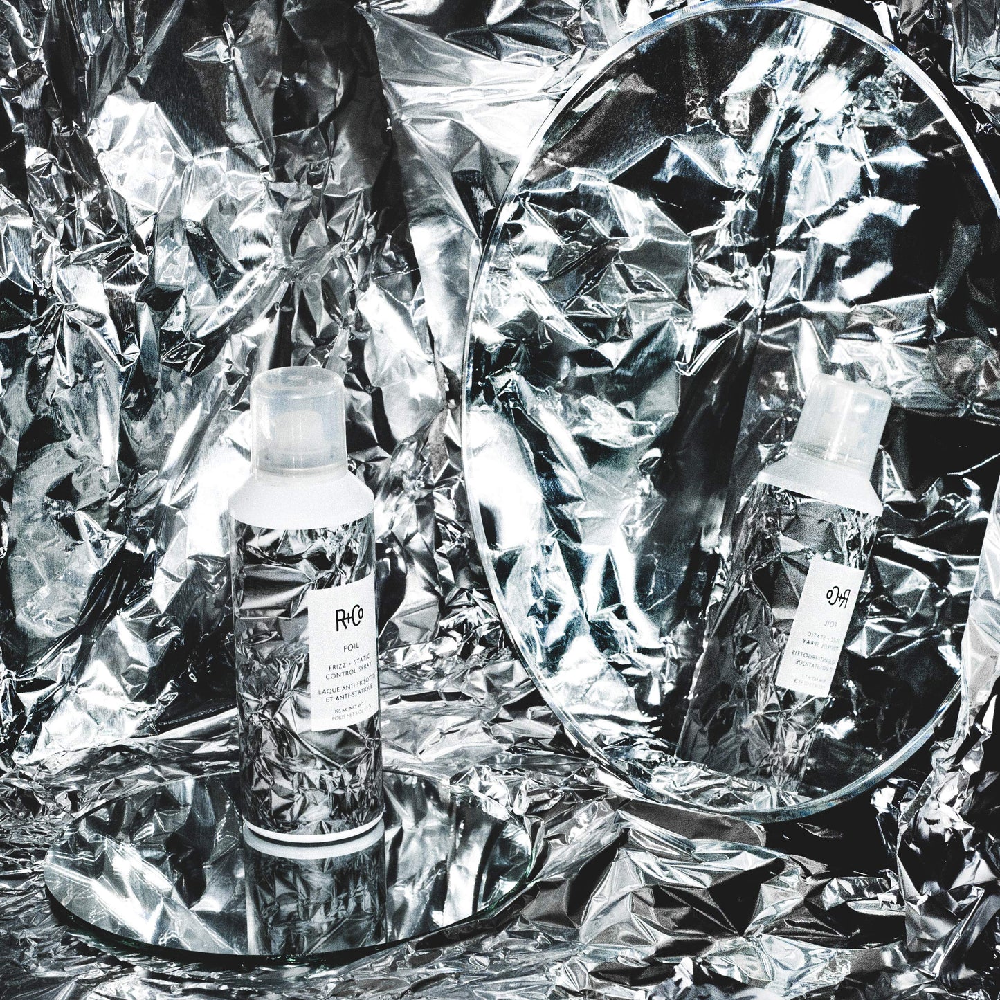 R+Co Foil Frizz & Static Control Spray, Eliminates Frizz, Smoothes Hair