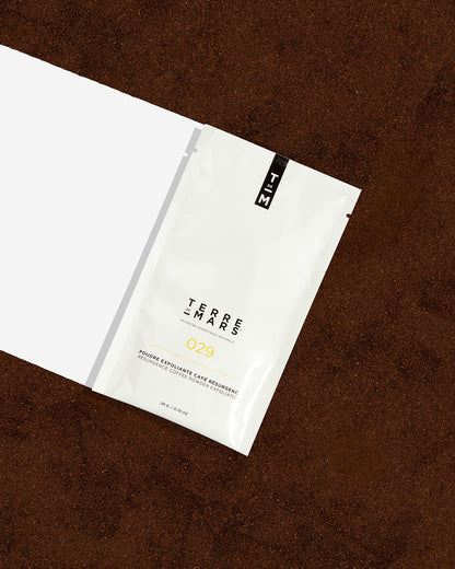 TERRE DE MARS| Resurgence Coffee Powder Exfoliator | Cosmos Organic | Café Arabica | Coconut | Castor oil| Exfoliates | Moisturizes | Nourishes | 20gm