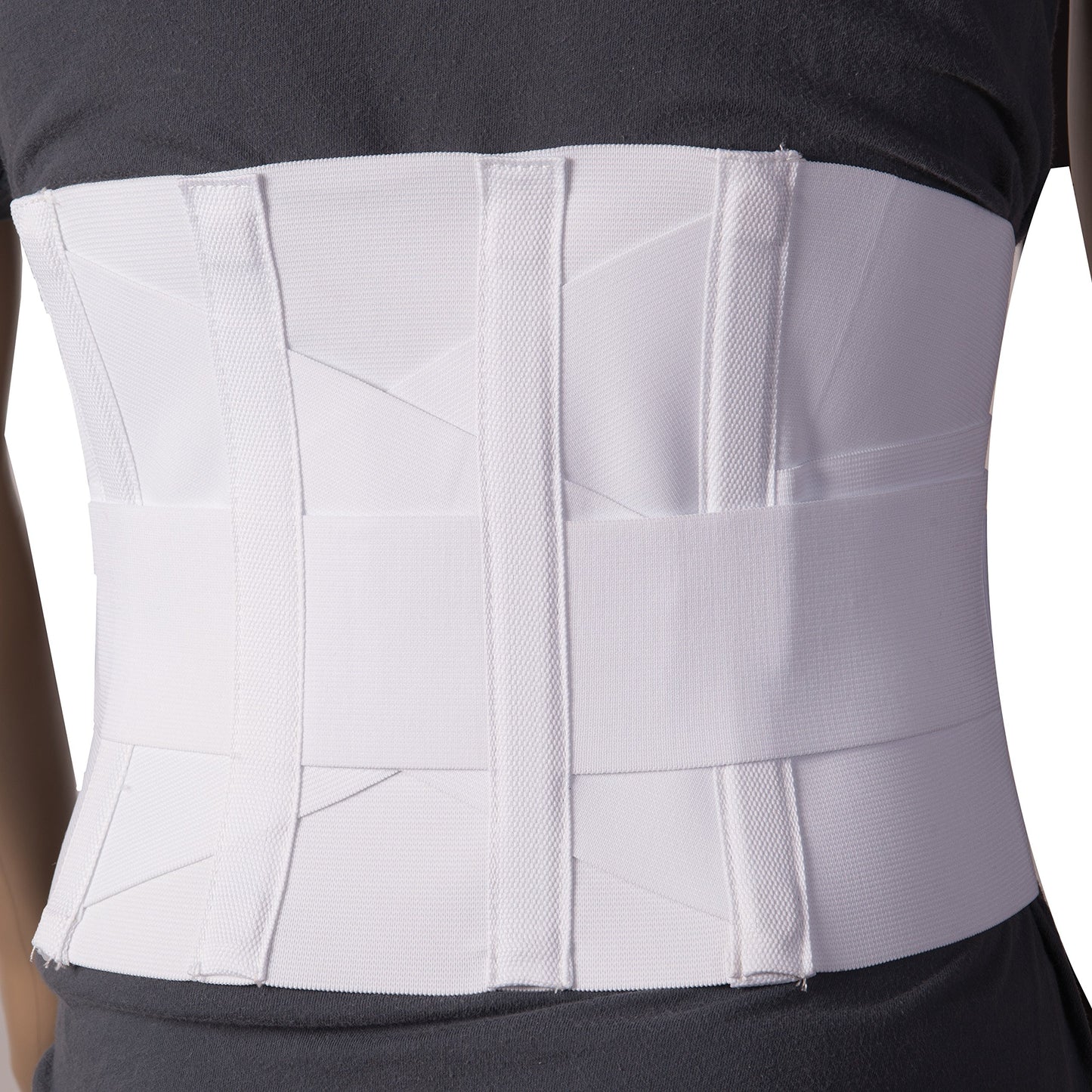 MABIS Lumbar Support Brace, Unisex Lower Back Support Brace, Adjustable Lumbar Support, White