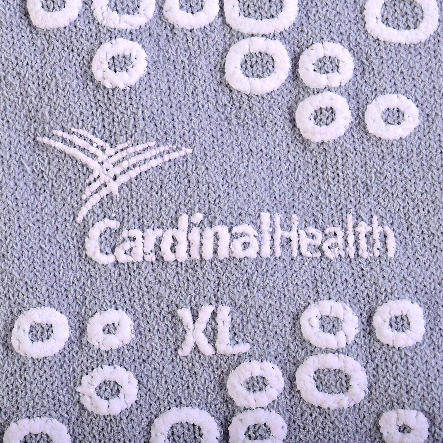 Cardinal Health™ Terry in Double Tread Patient Safety Slippers, Gray, X-Large, Case of 48 Pairs