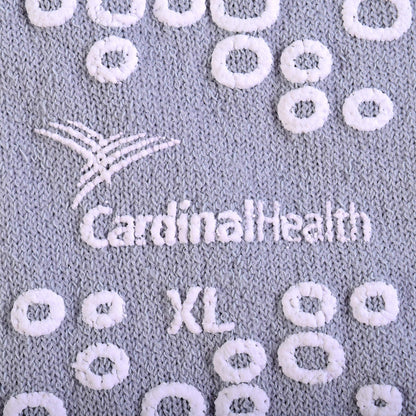 Cardinal Health™ Terry in Double Tread Patient Safety Slippers, Gray, X-Large, Case of 48 Pairs