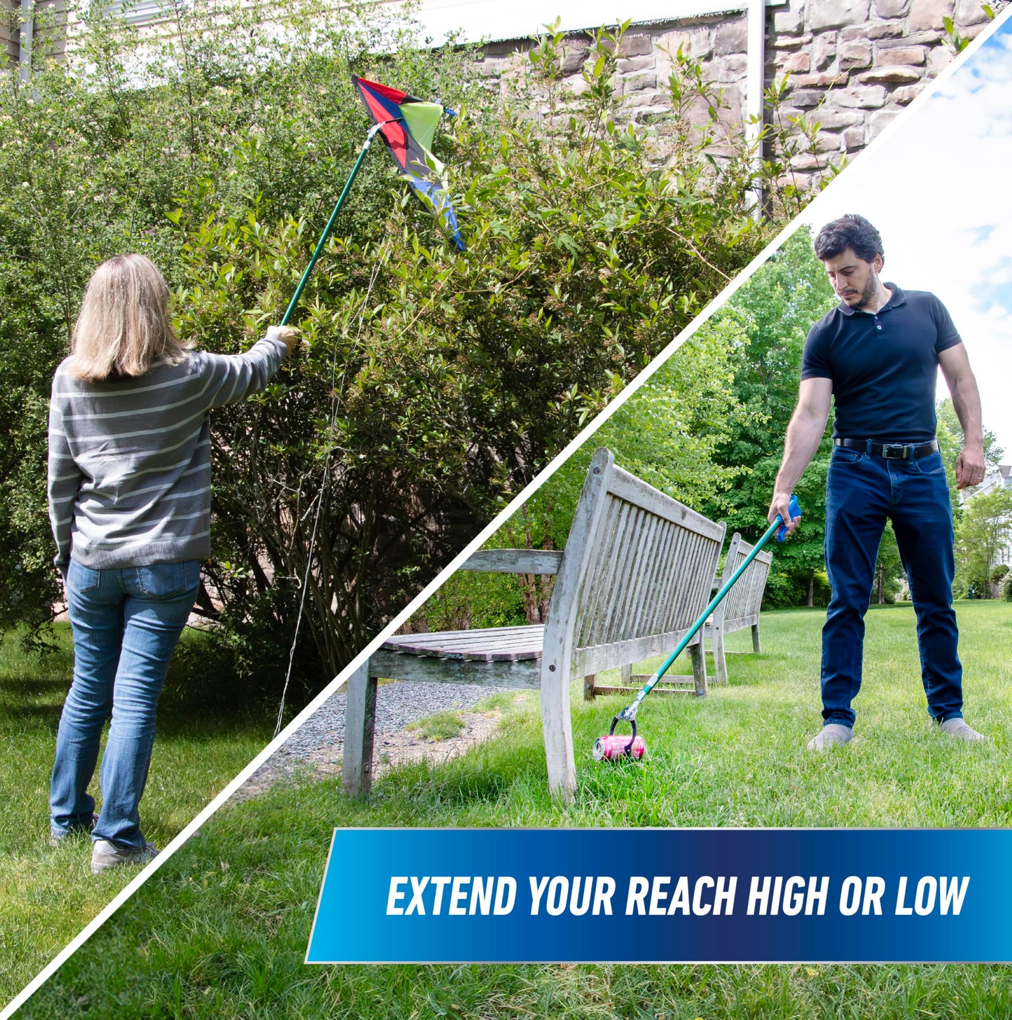 Unger Professional 36” Nifty Nabber, Reacher Grabber Tool, Trash Picker Upper, Built-In Magnet and Ergonomic Grip, Outdoor Claw Pickup for Yard Clean Up, Reaching Assist for Seniors