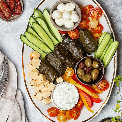 Kontos Dolmas Stuffed Grape Leaves with Rice • Bulk 4lbs•60 Dolmades Per Can-(Perfect appetizers on a Mezze Platter-Charcuterie Board-w/ hummus, tzatziki sauce or dip)-Ready To Eat-Kosher-Vegan Snacks On The Go