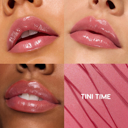 ColourPop So Juicy Plumping Lip Gloss Balm - Hydrating Lip Gloss & Balm with Peptides & Pearl Finish - Non-Sticky Formula - Visibly Plumps Lips & Delivers Buildable Color - Tini Time (0.07 oz)